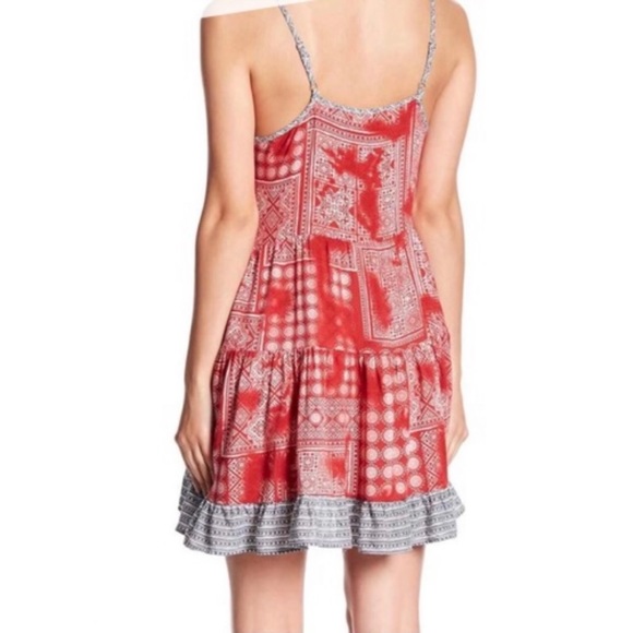 SOLD Red Boho Dress - Picture 5 of 5